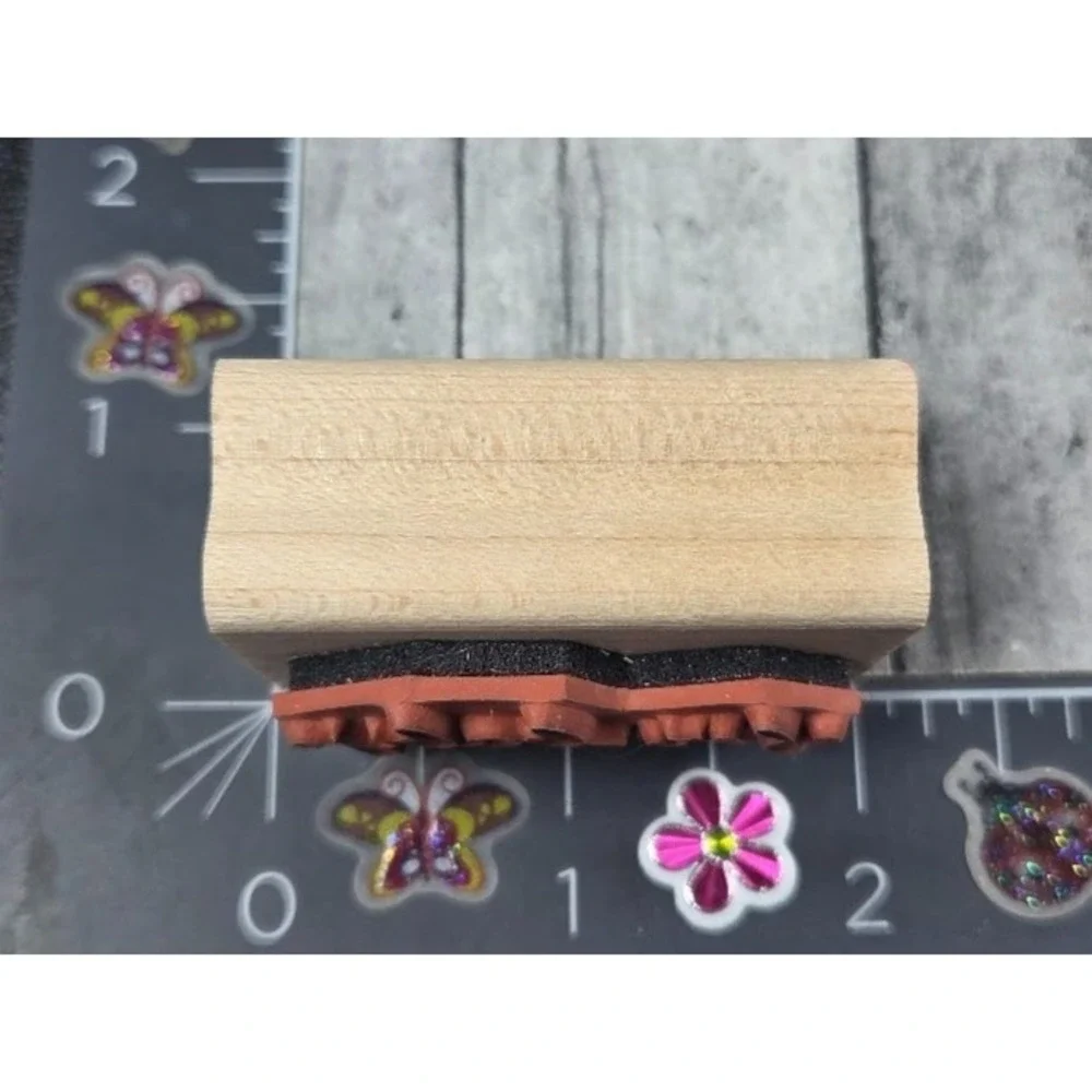 Paper Salon For Baby Elegant Script Gift Shower Rubber Stamp Wood #E116